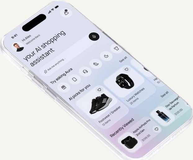 AI shopping assistant on a phone